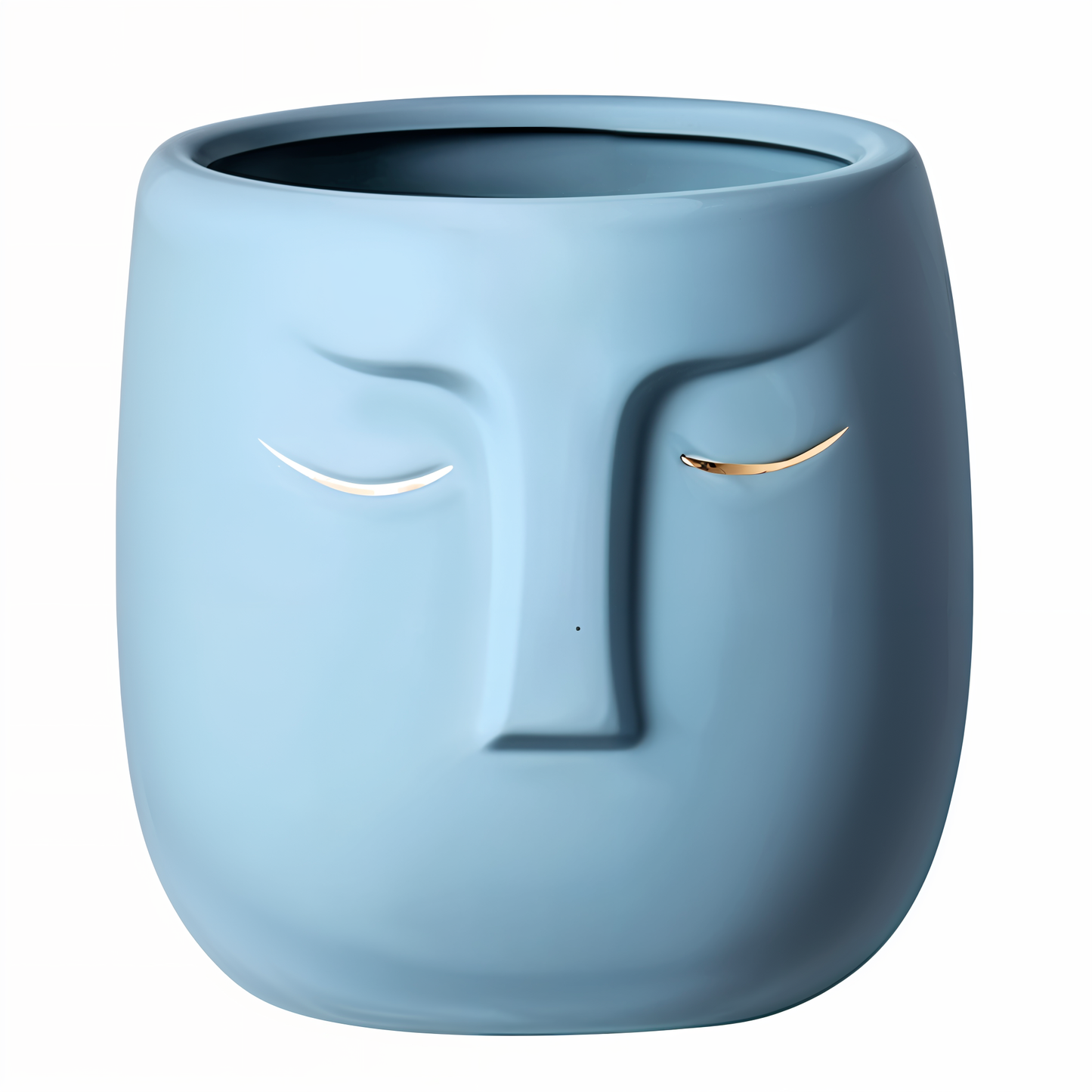 Vase decorative face of ceramic