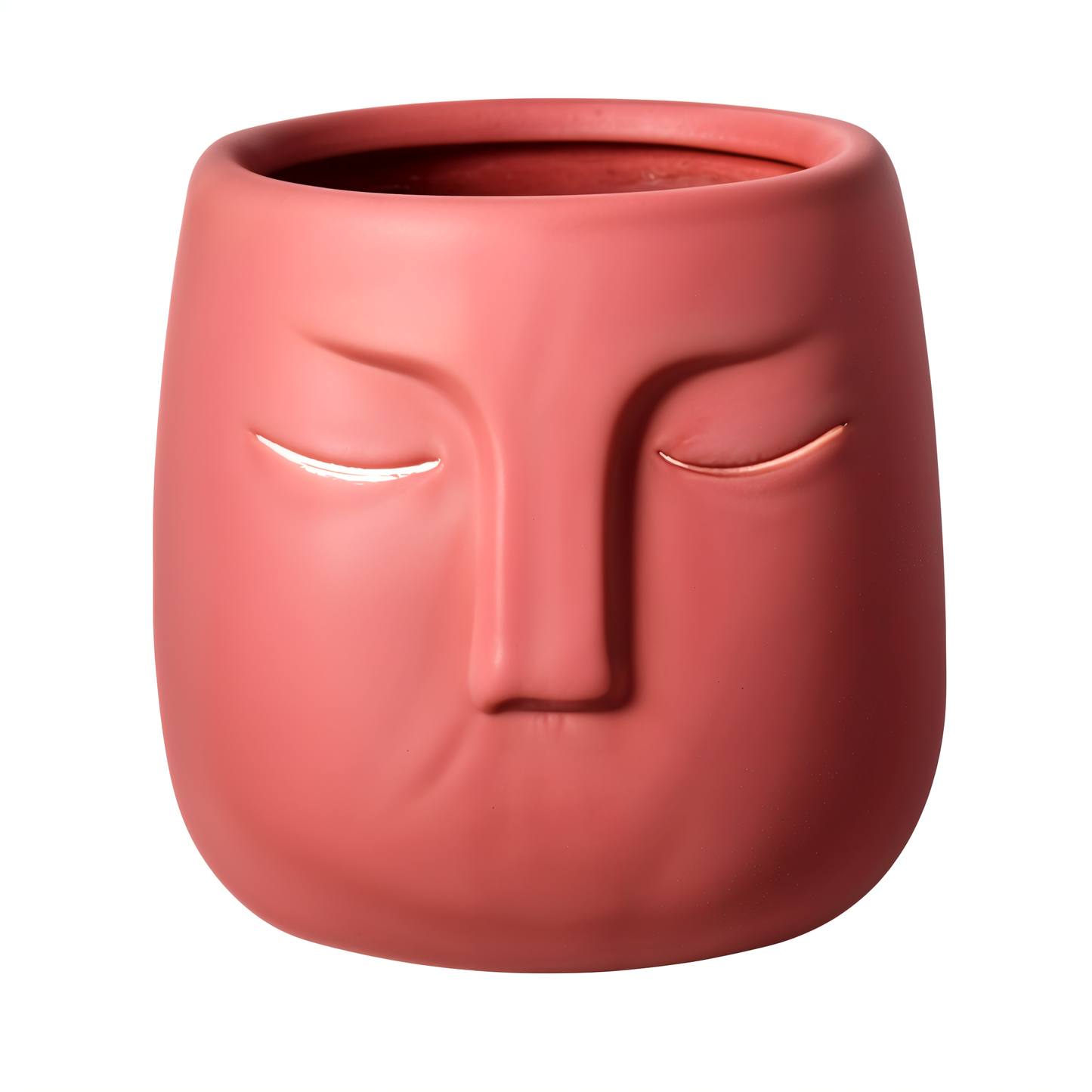 Vase decorative face of ceramic
