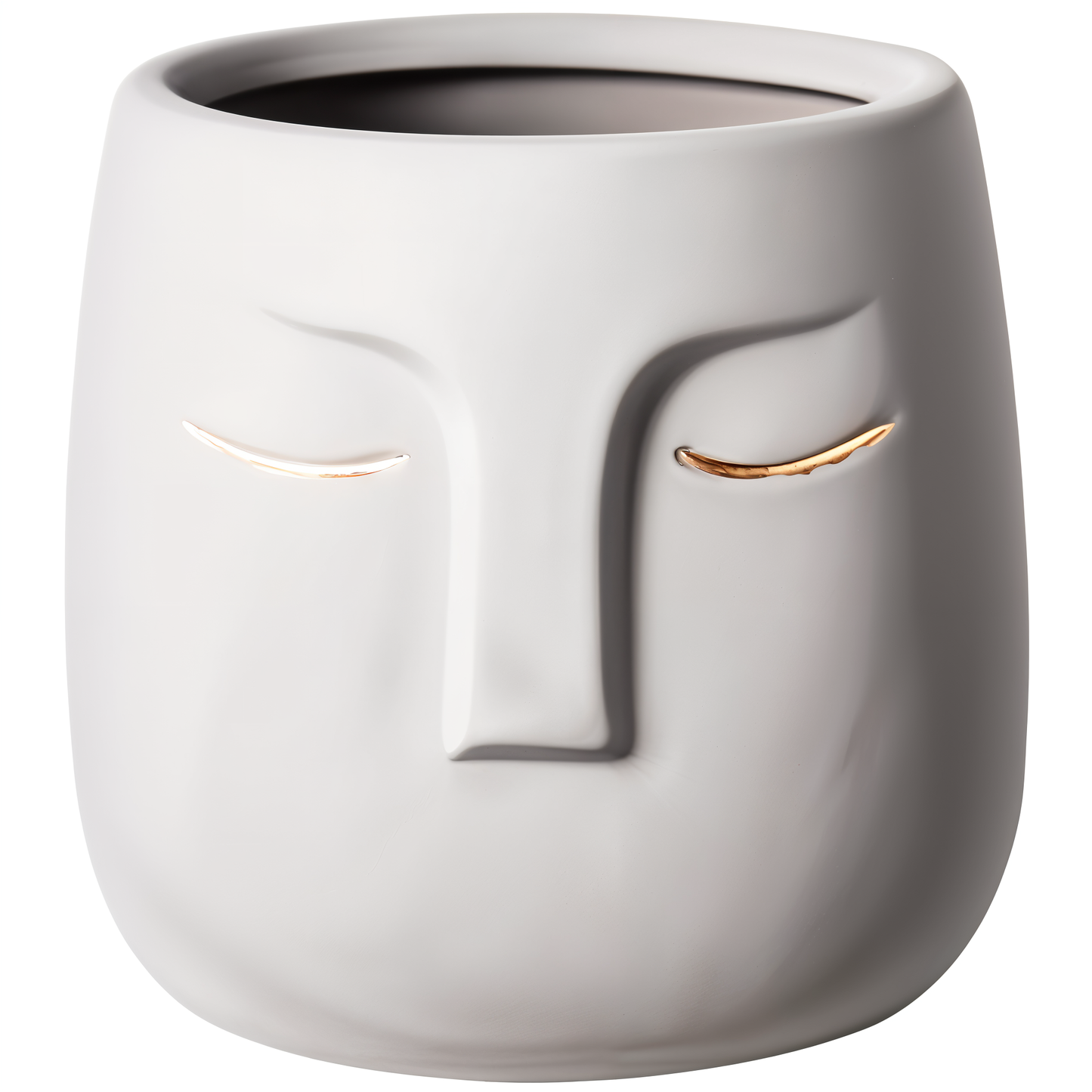 Vase decorative face of ceramic