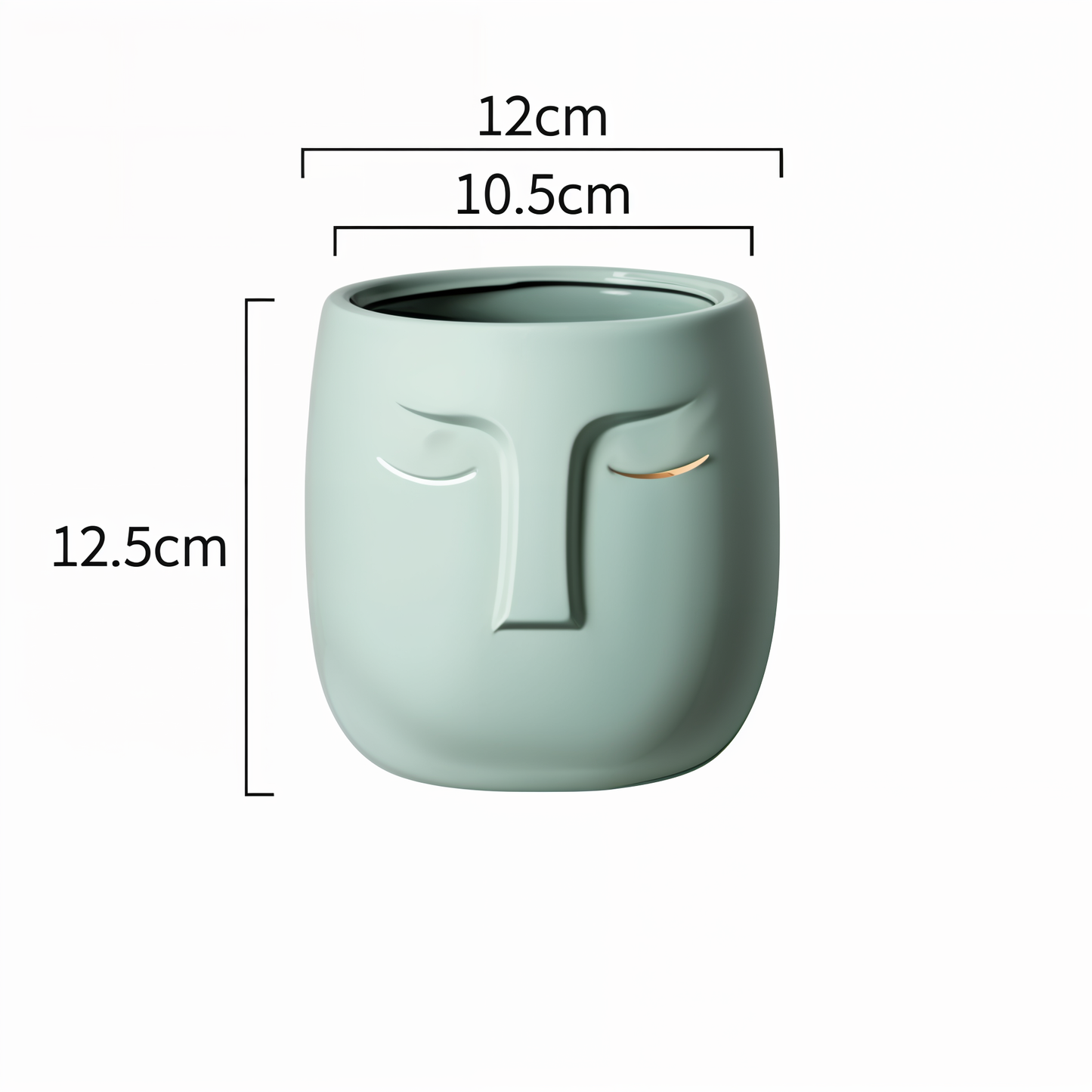 Vase decorative face of ceramic