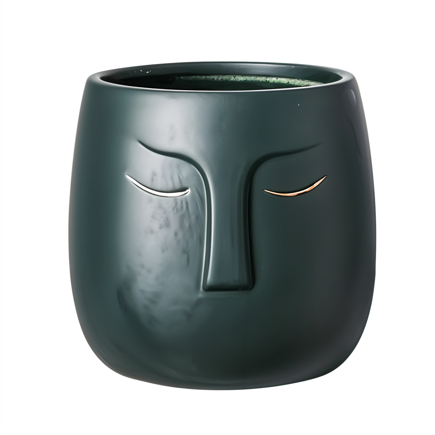 Vase decorative face of ceramic