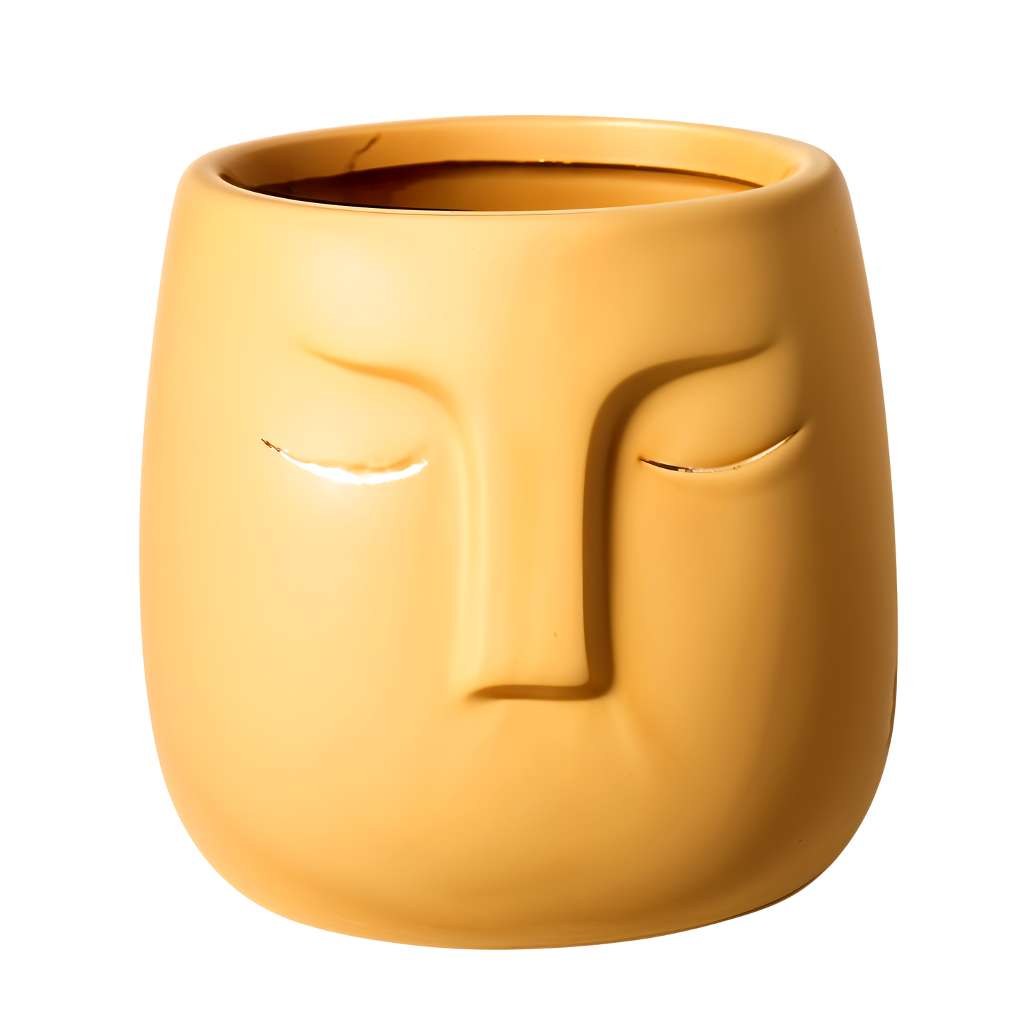 Vase decorative face of ceramic