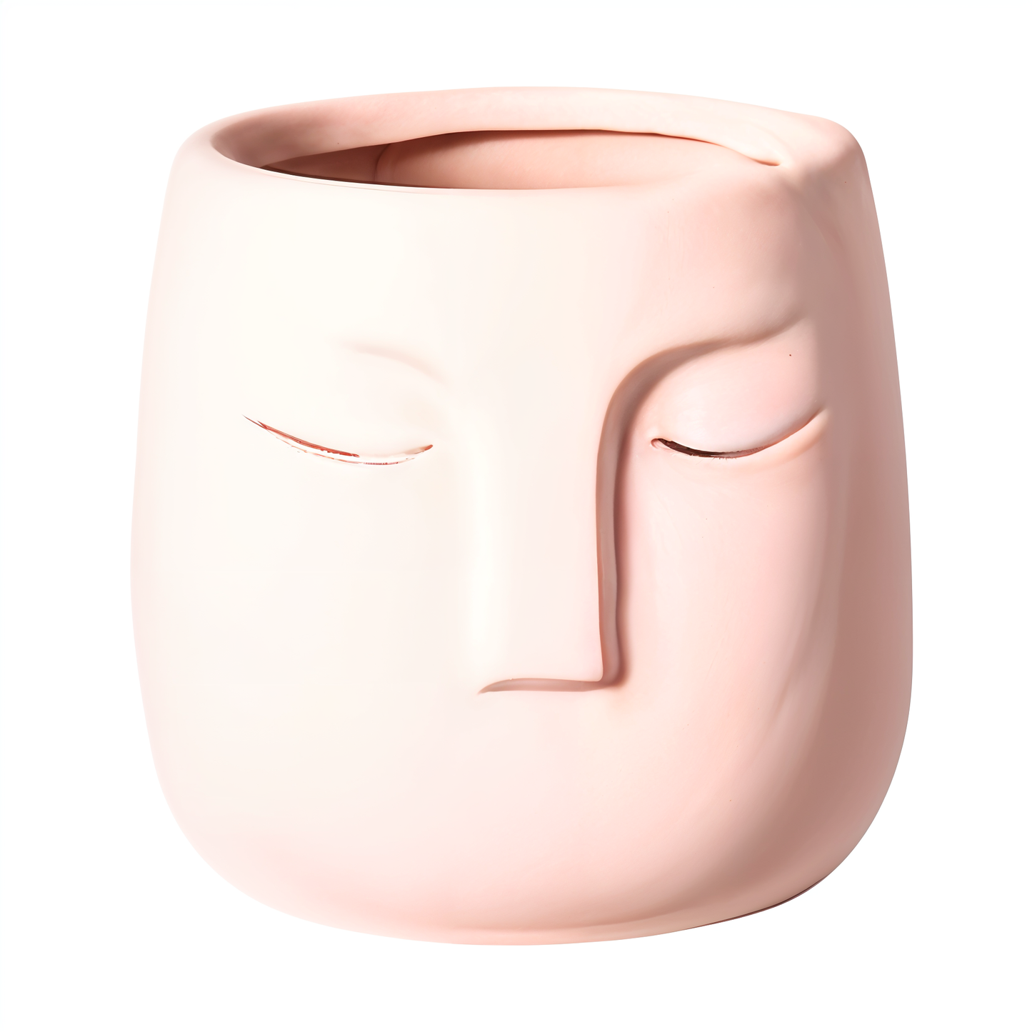 Vase decorative face of ceramic