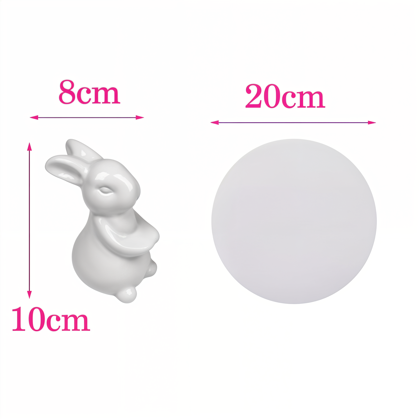 Porcelain cake rabbit plate