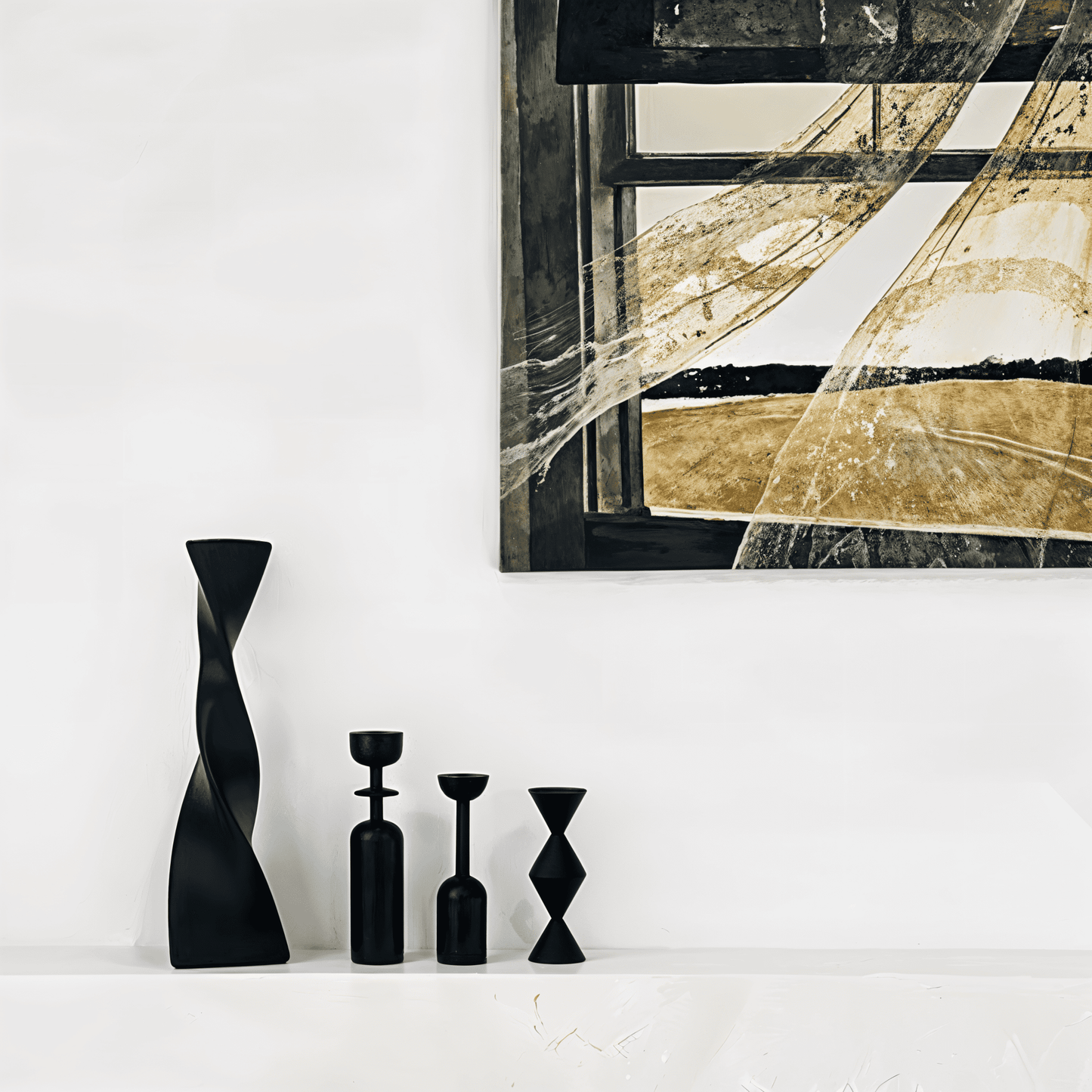 Twisted Tall Ceramic Floor Vase