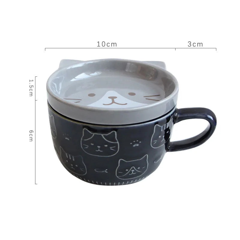 Japanese Cat Coffee Mug Set