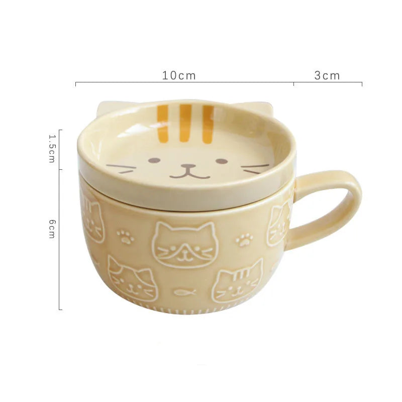 Japanese Cat Coffee Mug Set