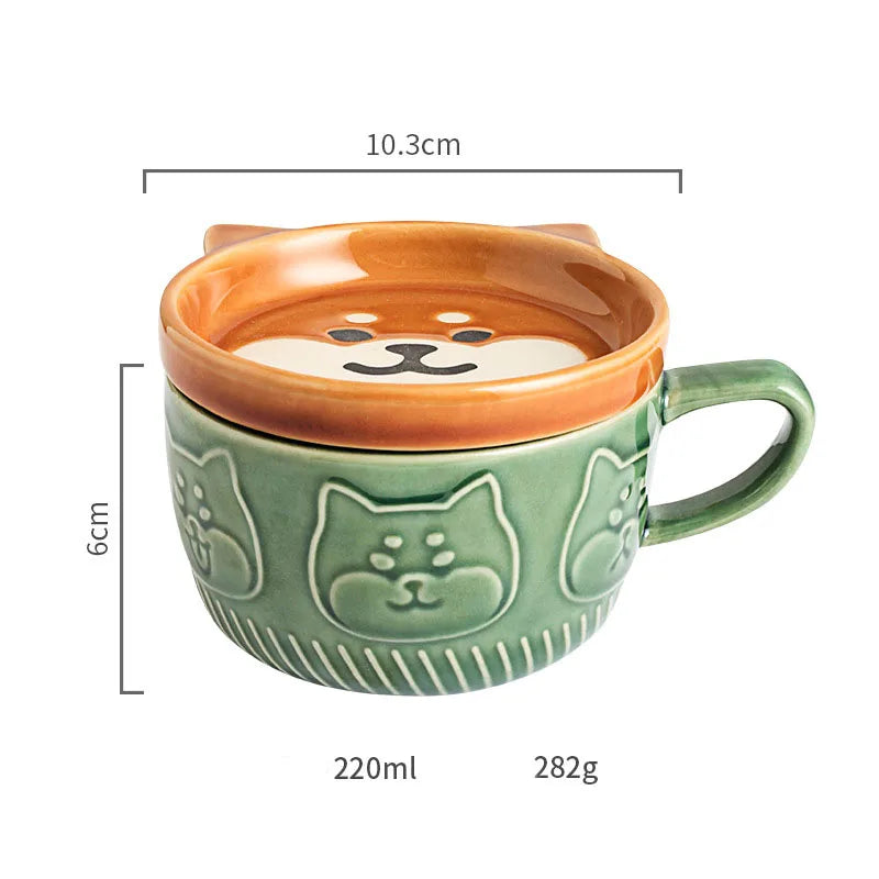 Japanese Cat Coffee Mug Set