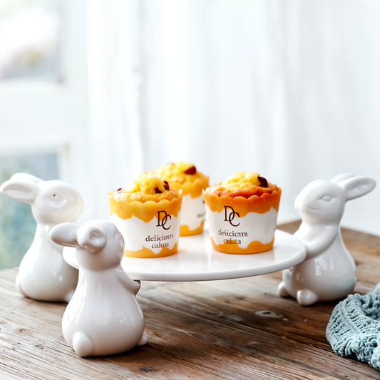 Porcelain cake rabbit plate