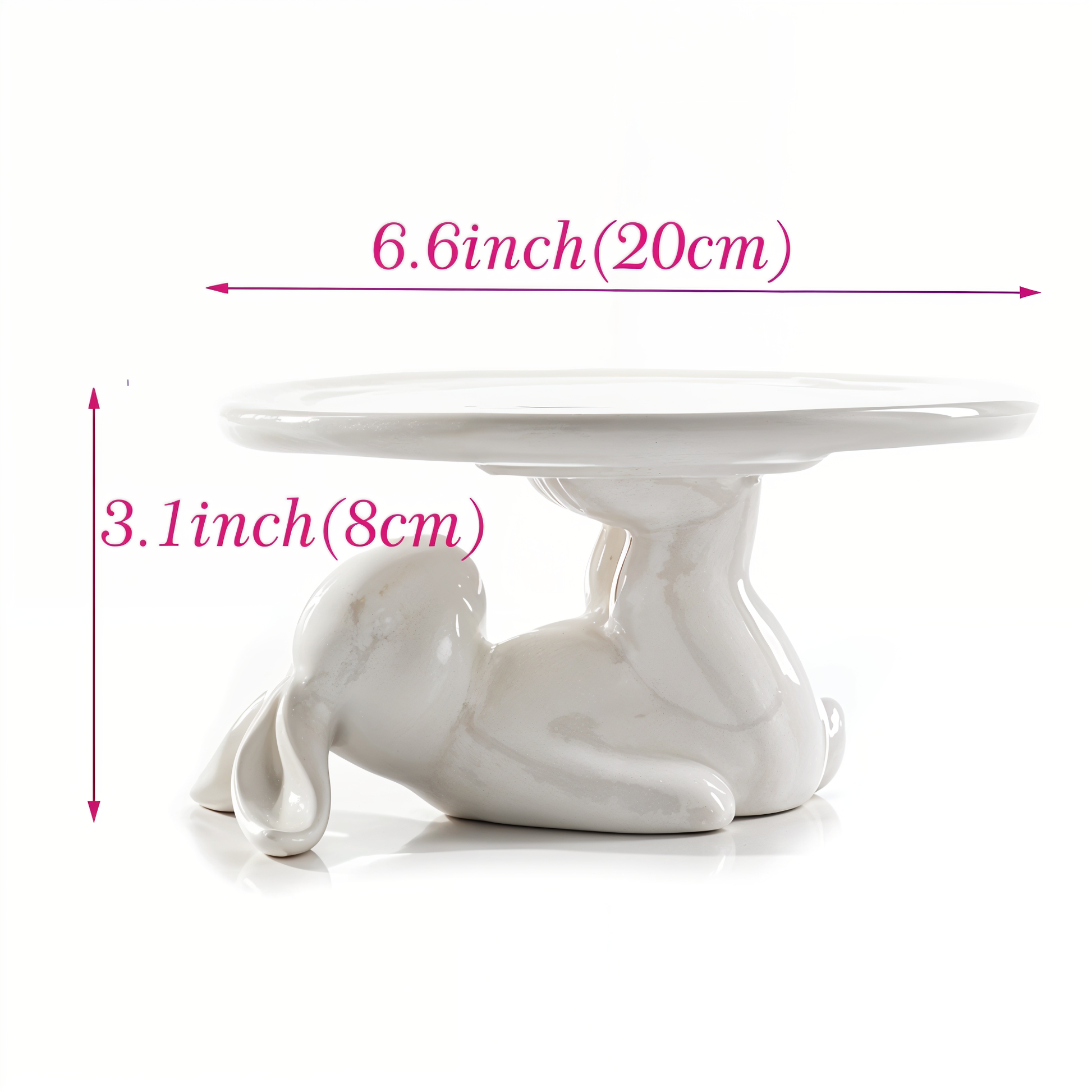 Porcelain cake rabbit plate