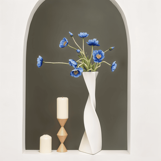 Twisted Tall Ceramic Floor Vase